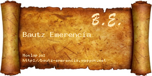 Bautz Emerencia névjegykártya